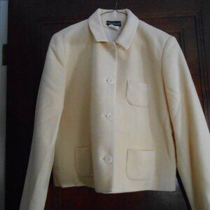 Women's Harve Bernard Butter Yellow Wool Nylon Recycled Cashmere SZ 10 Coat NWT